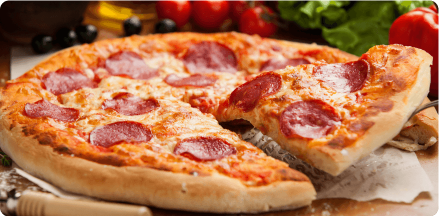 Pizza made with Covelli dough